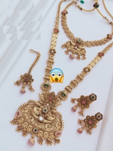 Conjunto de joyería nupcial de Latón chapado en oro Vintage para mujer estilo de cadena de eslabones para boda compromiso regalo de fiesta de aniversario - Product Image 4