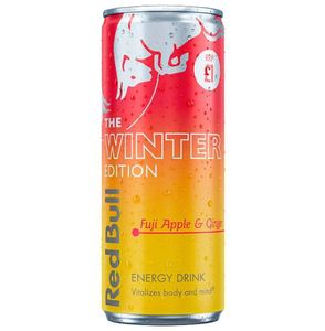 Bebida Energética Red Bull con Sabor a Manzana Fuji y Jengibre, 250 ml, Paquete de 12, Edición de Invierno, Proveedor de Distribución al por Mayor - Product Image 2