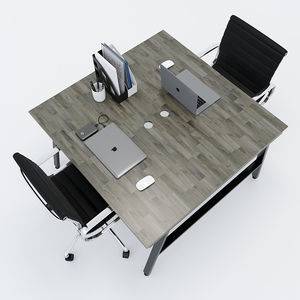 โต๊ะทำงานแบบ 2 ชิ้น รุ่นใหม่ ขนาด 120x120 ซม. ขาเหล็ก สำหรับใช้ในสำนักงานและห้องนอน - Product Image 2