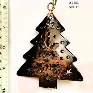 เครื่องประดับแขวนรูปดาวคริสต์มาสแบบสองด้านเครื่องประดับรูปซานต้าโลหะอุปกรณ์ตกแต่งคริสต์มาสสำหรับตกแต่งบ้าน - Product Image 5