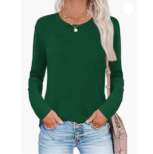 เสื้อยืดลำลองสำหรับผู้หญิง BD High Street เสื้อยืดหลวมมีโลโก้สีทึบคอกลมแขนยาวสำหรับฤดูร้อน - Product Image 1