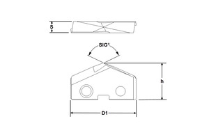 HSD, insert de foret à lame plate en carbure C3 Ø 19/32 po, taille de la base 0, revêtement AlCrN - Product Image 2