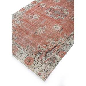 Alfombra de Lana Anudada a Mano de Gran Tamaño, Diseño de Medallón Rojo y Naranja, para Sala de Estar, Pasillo Rectangular, Modelo Pae-2785 - Product Image 2