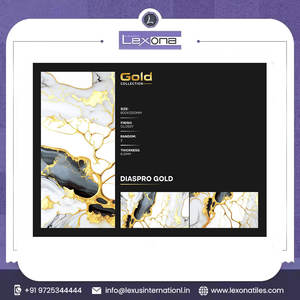 Azulejos de porcelana esmaltada pulida de diseño moderno de lujo Diaspro Gold 5mm de espesor Azulejos de pared brillantes para hoteles Hogar - Product Image 2