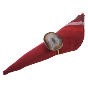 Anneau de serviette en métal en pierre d'agate de forme personnalisée accessoires de cuisine de qualité fantastique porte-mouchoirs nouvellement conçu pour les fêtes - Product Image 3