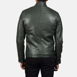 Chaqueta de cuero clásica Vintage para hombre, diseño OEM, nueva llegada, chaqueta de invierno de motorista de cuero genuino con cuello levantado para hombre - Product Image 5