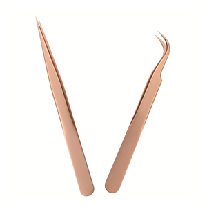 Pinzas de extensión de pestañas de acero inoxidable para mujer, envío directo, buen precio de fábrica, fibra de belleza, tipo de punta puntiaguda - Product Image 2