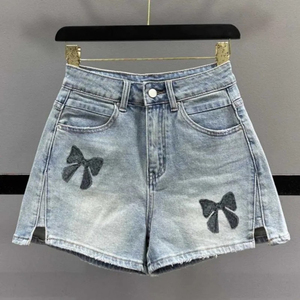 Pantalones cortos de algodón de mezclilla de cintura alta para mujer de talla grande moda nueva Casual Slim Jeans corto lavado Sexy pantalones cortos de mezclilla de verano para mujer - Product Image 5