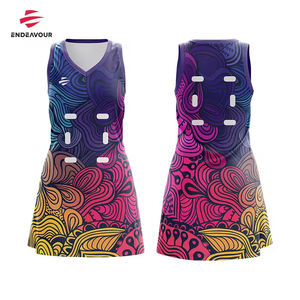 Funky Netball Uniforms Dress Green Brown Hot Sale Camouflage Netball Uniforms - Product Image 5