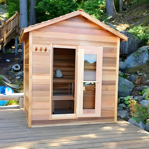 <span class=keywords><strong>Sauna</strong></span> Finlandese in Cedro per Esterni, Cabina <span class=keywords><strong>Sauna</strong></span> per 1-2-4 Persone, Vendite Calde - Product Image 5