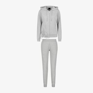 Conjunto de jogging Premium para mujer, chándal hecho a medida con cremallera, encaje, retales, botón, puño, ropa de calle bordada, precio barato, OEM - Product Image 4