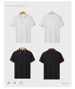Polos solide blanc séchage rapide en gros logo personnalisé broderie polo d'été vêtements de travail T-shirt imprimé pour hommes - Product Image 2