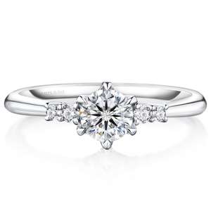 Bague en or 18 carats avec diamant de laboratoire, bague de fiançailles unique, bague en or blanc avec diamants, bijoux fins, bague en diamant d'Inde - Product Image 5