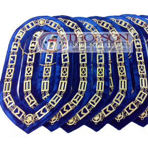 Venta al por mayor ODM Silver Blue Lodge Master Mason Regalia Collar de cadena para uso de regalo - Product Image 5