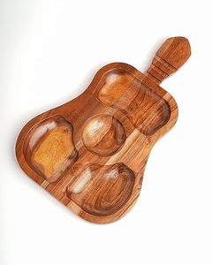 Plateau de service sectionnel en bois sculpté à la main de forme personnalisée pour apéritif au prix de gros - Product Image 1