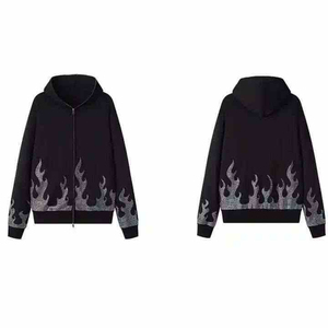 เสื้อฮู้ดพลอยเทียมสำหรับผู้ชายเสื้อฮู้ดออกแบบได้ตามต้องการผลิตจากเครื่องจักรผลิตจากผู้ผลิตระดับมืออาชีพ - Product Image 1