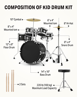 Hot Selling Chinese Musical Instrument 5PCS Drum Set
