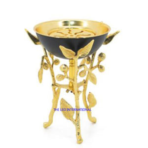 Texture martelée polie brillante avec plateau en forme de fleur Bol rond décoratif Ensemble de 3 bols en métal en aluminium et acier inoxydable - Product Image 3