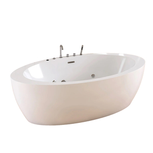Baignoire autoportante en acrylique FW-M-2002 contemporaine, écologique, pour bain profond, OEM/ODM, pour appartements et hôtellerie - Product Image 4
