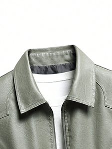 Recién llegado personalizado a prueba de viento casual negro montar motociclista hombres chaquetas de cuero elegante moda chaquetas de cuero genuino - Product Image 4