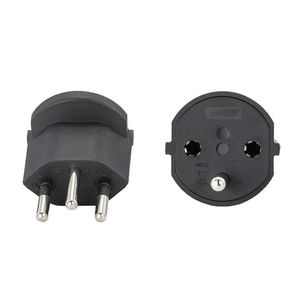 Adaptador de Viaje Convertible de la UE a Suiza con Cable de Tierra Negro para Viajes Internacionales - Product Image 1