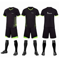 Set Jersey Sepak Bola Bernapas Cepat Kering Bermotif Pakaian Klub Sepak Bola Celana Pendek Jersey Sepak Bola Kustom Edisi Pemain Musim Panas