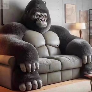 Divano a Forma di Gorilla Gigante Personalizzato, Poltrona <span class=keywords><strong>Stile</strong></span> Re Gorilla, Grande Divano Componibile per <span class=keywords><strong>Soggiorno</strong></span> - Product Image 1