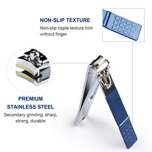 19PCS Kit de toilettage d'ongles professionnel unisexe en acier inoxydable de qualité supérieure Outils de soin de coupe-ongles Boîte emballée luxueuse bleue - Product Image 3