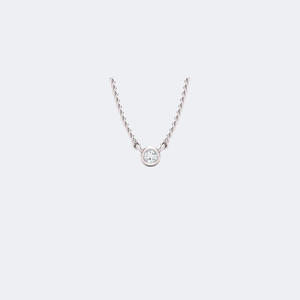 Collier pendentif solitaire serti de diamants ronds de 0,05 carat, or 14 carats, diamants de laboratoire couleur D, pureté VVS, bijoux minimalistes pour femmes - Product Image 4