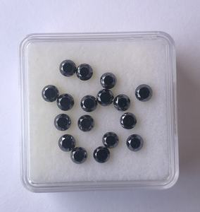 Piedra de Diamante Negro Natural de 2mm, 3mm y 4mm, piedra preciosa suelta de corte redondo facetado, suministros de fábrica en línea para la fabricación de joyas regulares - Product Image 1