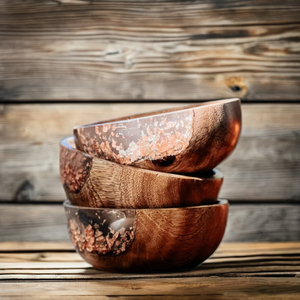 Nuevo diseño, resina negra sombreada, nuevo estilo, resina epoxi, Tuercas unidas, cuenco, vajilla, cuenco, vajilla, cuenco de comida de la mejor calidad - Product Image 1