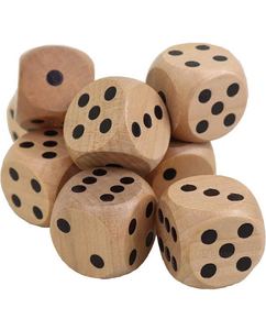 Dés en bois de haute qualité pour Ludo Ensemble de dés durables écologiques faits à la main pour les jeux de société classiques et l'utilisation en voyage et en famille - Product Image 3
