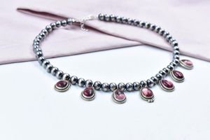 Collar Hecho a Mano Rosa Dalia Turquesa Plata Esterlina Ajustable con Rodio y Chapado en Oro - Product Image 5