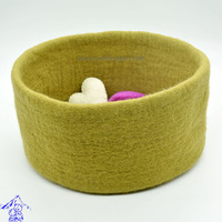 Paniers de rangement en feutre multi-usages de haute qualité, faits à la main, 100% laine naturelle, écologiques, taille et couleur personnalisables