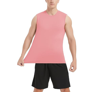 Haute qualité Gym Fitness débardeur hommes et femmes entraînement col rond vêtements sans manches pour la course-en vrac - Product Image 2