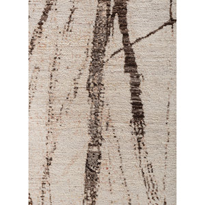 Alfombra de Lana Entrelazada a Mano Entropy Ivory, Diseño Abstracto Rectangular Tipo Rompecabezas para Entrada o Pasillo - Product Image 3