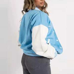 Vente directe de vestes universitaires unisexes personnalisées brodées, de haute qualité, coupe-vent, en laine et polyester, couleurs personnalisées - Product Image 5