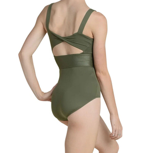 Justaucorps sans manches vert olive pour femme, en spandex, tenue de danse, combinaison d'entraînement, vêtements de scène, vêtements de danse pour adultes - Product Image 6