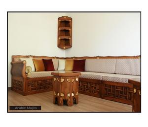 Design d'intérieur Majlis arabe, design classique moderne, ensemble élégant pour salon, sièges d'angle luxueux, design gain de place - Product Image 1