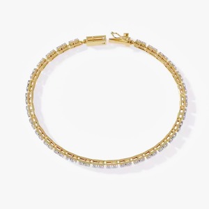 La última joyería Iced Out Moissanite Tennis Bracelet Moissanite Diamond Link Chain 10K GOLD / 14K GOLD Bracelet para mujer - Product Image 3