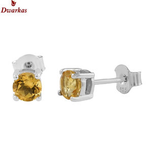 Pendientes de Plata de Ley 925 de Alta Calidad, con Cuarzo Ahumado, para Regalo de Boda o Fiesta - Product Image 5