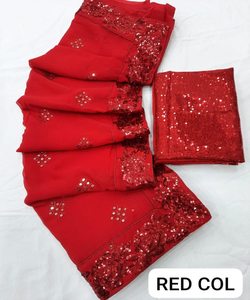 Saree violet pour une sensation royale et majestueuse saree en lin formel avec des embellissements de bras pour la sophistication - Product Image 4