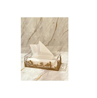 Porte-boîte à mouchoirs élégant en calligraphie arabe, design en acrylique doré de qualité supérieure, durable, taille personnalisable, logo élégant, distributeur de serviettes
