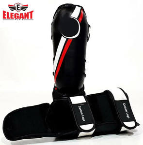 2025 Pu cuero MMA Shin Instep pierna protección Pad boxeo entrenamiento pierna seguridad Shin Guard logotipo personalizado por Elegant Sports - Product Image 6