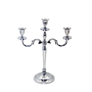 Nuevo soporte de vela de Metal de 3 brazos decorativo, soporte de pilar de vela de aluminio EPL de latón para decoración de Navidad y boda - Product Image 2