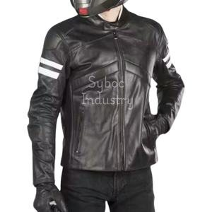 Veste de moto en cuir noir avec protection en cuir de vachette véritable Style motard veste de moto aventure vestes de tourisme - Product Image 6