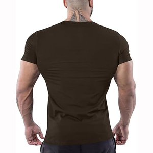 Camiseta OEM de poliéster para gimnasio, Camiseta deportiva con estampado personalizado, camiseta ajustada en blanco para gimnasio, camiseta para hombre de alta calidad - Product Image 2