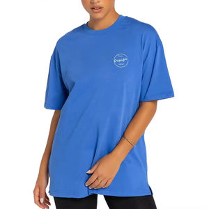 OEM Unisex de alta calidad con diseño de logotipo personalizado de peso pesado 100 _ algodón hombro caído Camiseta holgada gimnasio camiseta Unisex de gran tamaño - Product Image 5