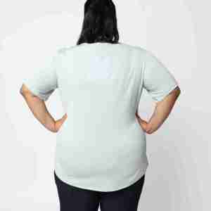 เสื้อยืดผู้หญิงขายดี เสื้อยืดโอเวอร์ไซส์สั่งทำได้ เนื้อผ้าระบายอากาศ สีขาว เนื้อหนา เสื้อยืดผู้หญิง 100% ผ้าฝ้าย สำหรับสาวๆ - Product Image 2