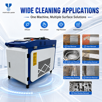 Machine de nettoyage au laser à fibre CW portative pour l'élimination de la rouille, de la peinture et de l'huile sur les métaux, nettoyeur laser continu industriel